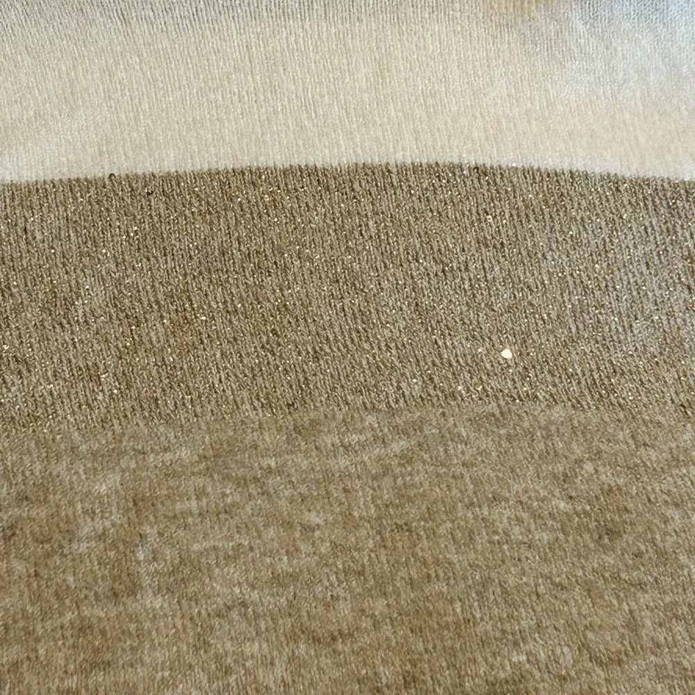 NWT Vince Camuto Women’s White and Tan Cowl Neck Sweater Sz 3X - Picture 3 of 8